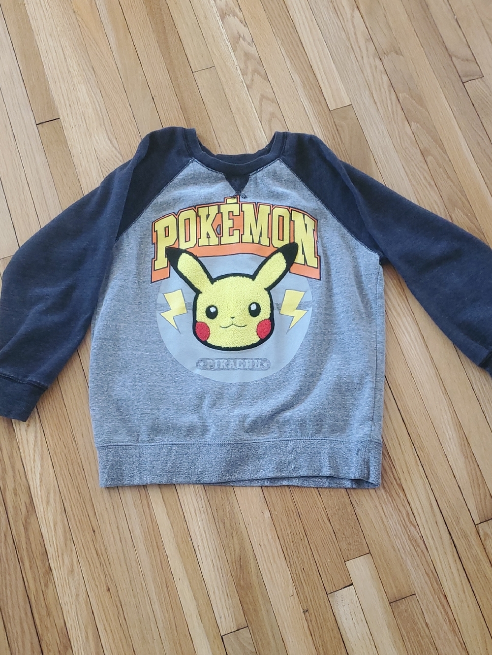 Pokemon Kids Pikachu Sweatshirt - Gray & Navy